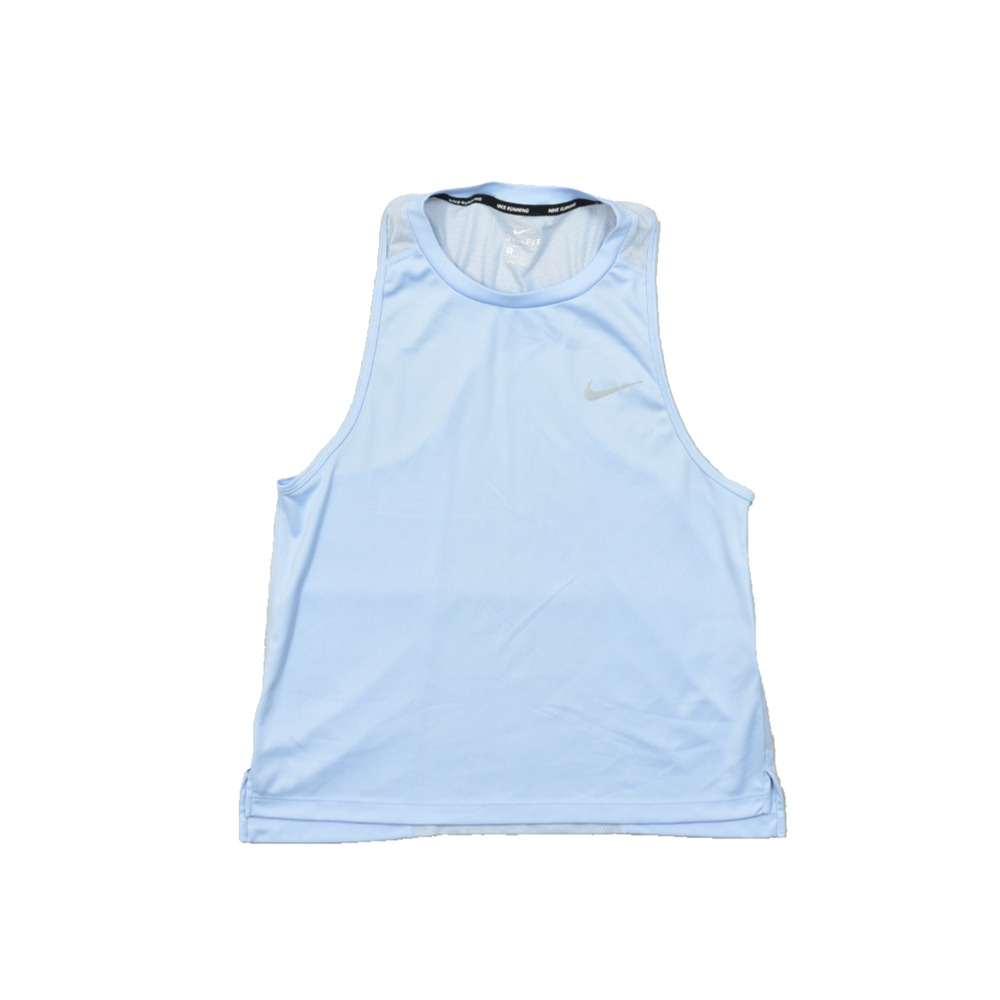Nike Running Dri-Fit Tank Top Women's Size Medium Blue Mesh Back Racerback Sleev - Picture 1 of 8